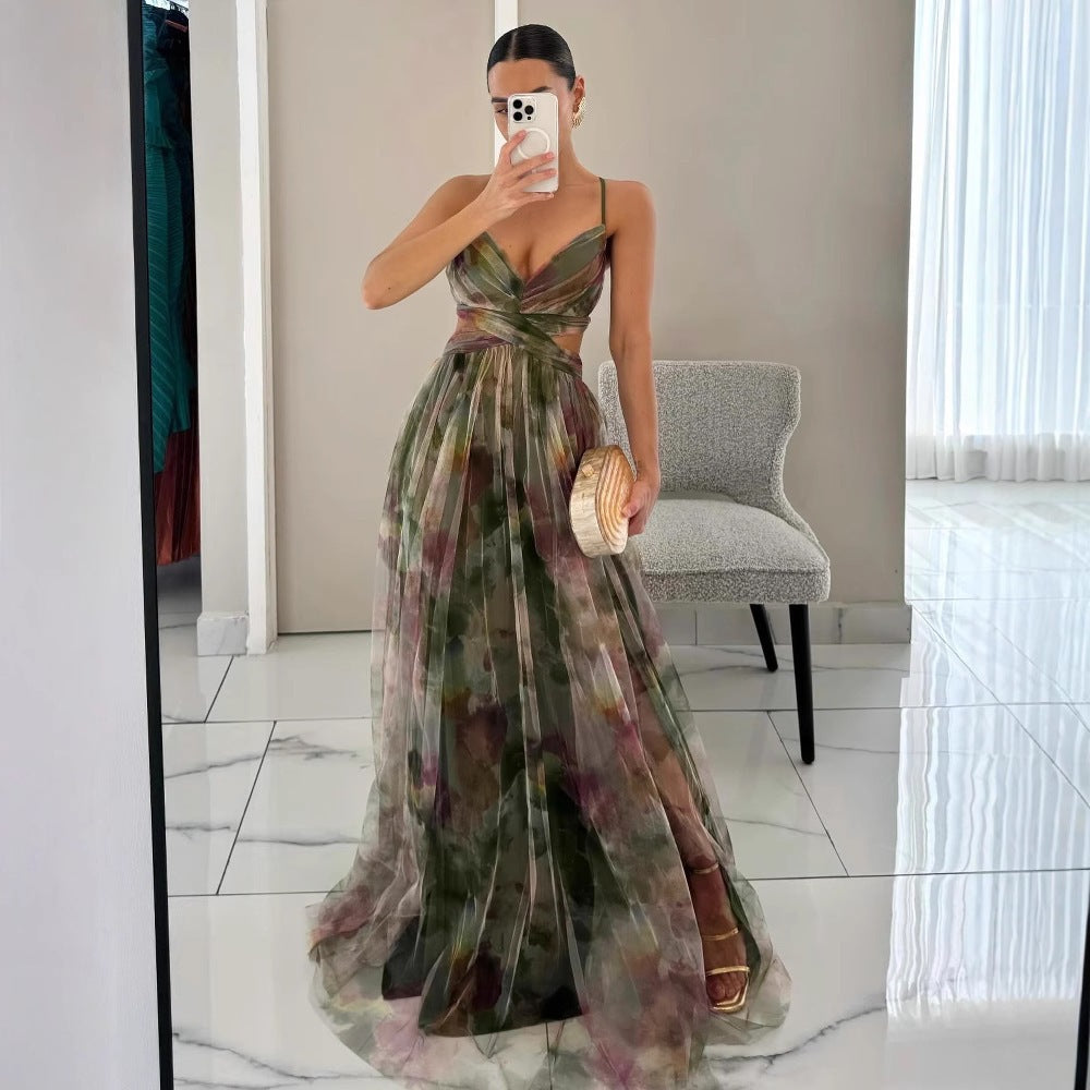 Damen Elegantes Maxikleid mit raffinierten Cut-Out-Details und fließendem Design