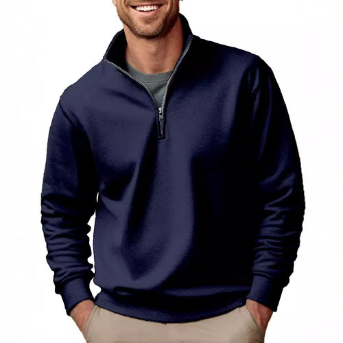 Herren nan Halbzip-Sweatshirt mit Stehkragen und weichem Fleece-Innenfutter Shop Nory
