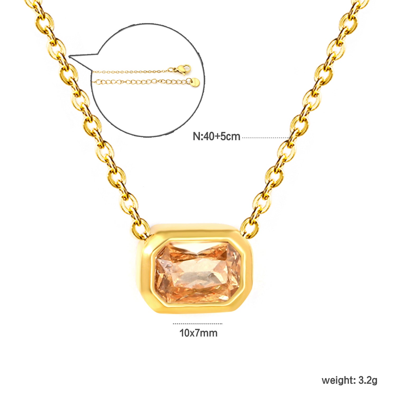 Damen Halskette mit funkelnden Kristallen und edlem Goldüberzug Shop Nory