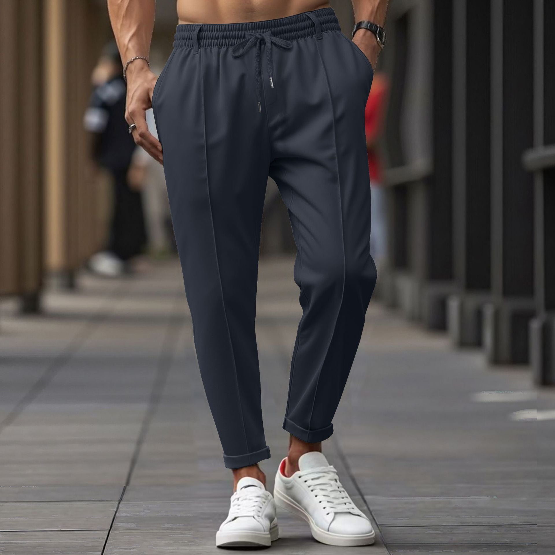Herren lässige Jogginghose mit elastischem Bund und praktischen Seitentaschen