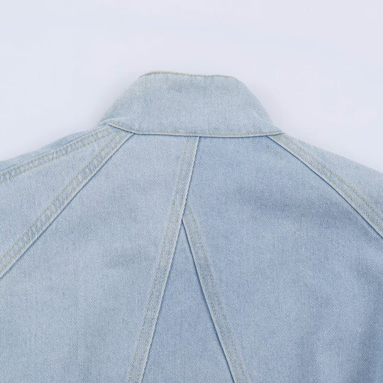 Damen Kurzjacke aus leichter Denim‑Qualität mit Raglanärmeln und verdeckter Verschlussleiste Shop Nory