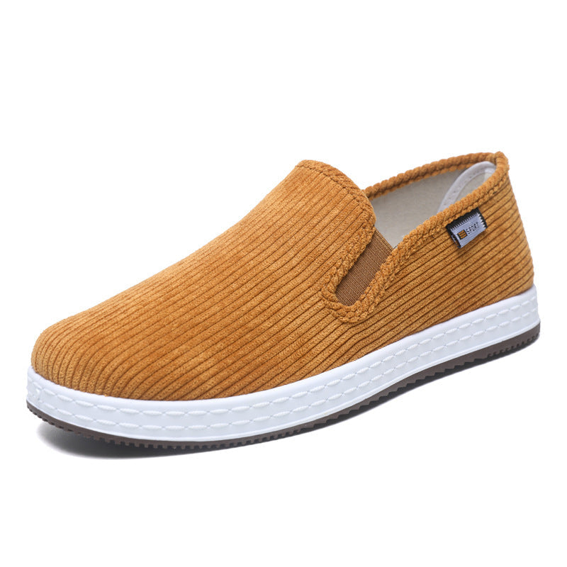 Damen Bequeme Cord-Slipper mit elastischem Einstieg