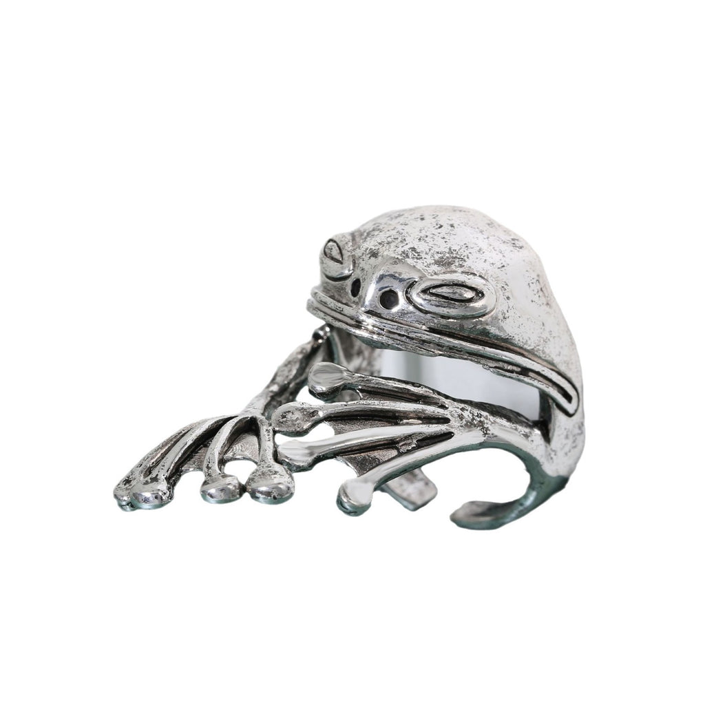 Damenring mit detailreicher Froschgestaltung Shop Nory