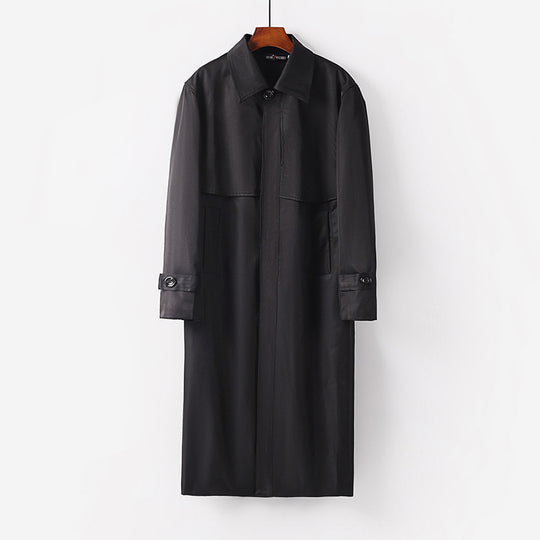 Damen leichter Trenchcoat mit verdeckter Knopfleiste und Schultercape Shop Nory