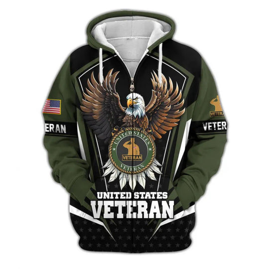 Herren Kapuzensweater mit amerikanischem Veteranenmotiv Shop Nory