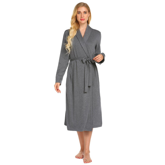 Damen Bademantel Aus Weichem, Atmungsaktivem Material