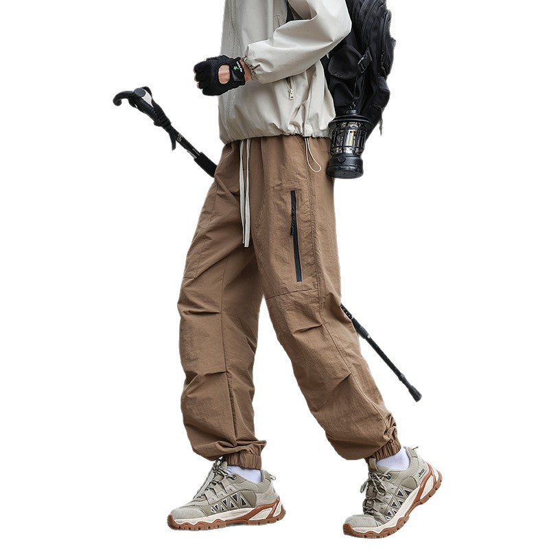 Herren Leichte technische Cargo‑Trekkinghose mit Kordelbund, Reißverschlusstaschen und elastischem Saum Shop Nory