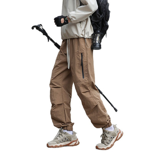 Herren Leichte technische Cargo‑Trekkinghose mit Kordelbund, Reißverschlusstaschen und elastischem Saum Shop Nory
