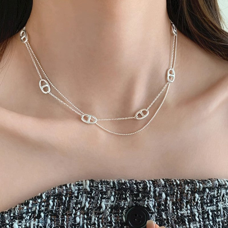 Damen Halskette mit verspieltem Gliederdesign und elegantem Detail Shop Nory