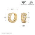 Damen Creolen mit strahlenden Zirkonsteinen und 925 Sterlingsilber Shop Nory