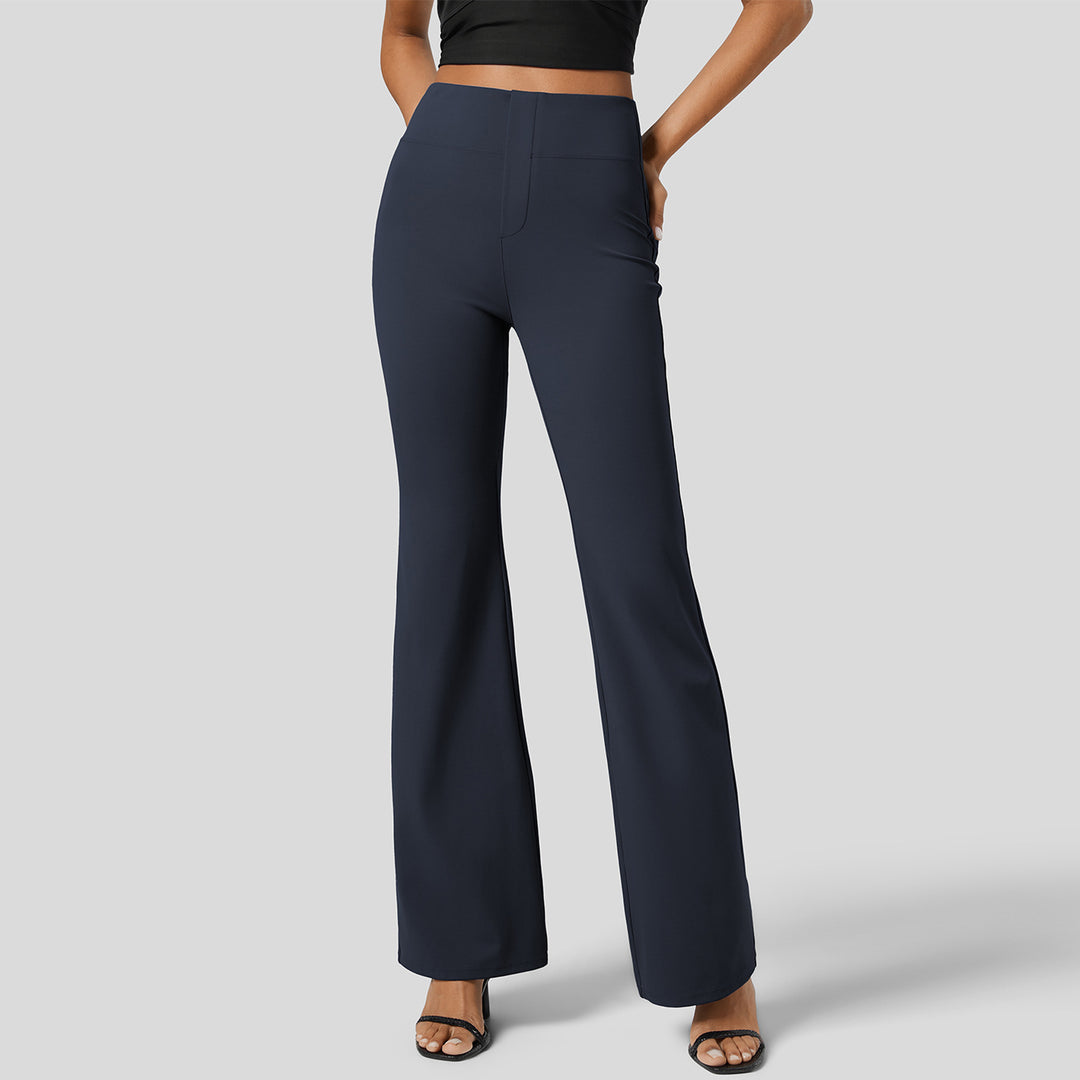 Damen High-Waist Stretch Schlaghose mit breitem Komfortbund Shop Nory
