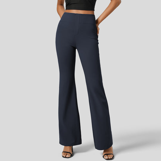Damen High-Waist Stretch Schlaghose mit breitem Komfortbund Shop Nory