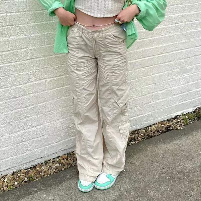 Damen Cargo-Hose mit weitem Schnitt und praktischen Seitentaschen