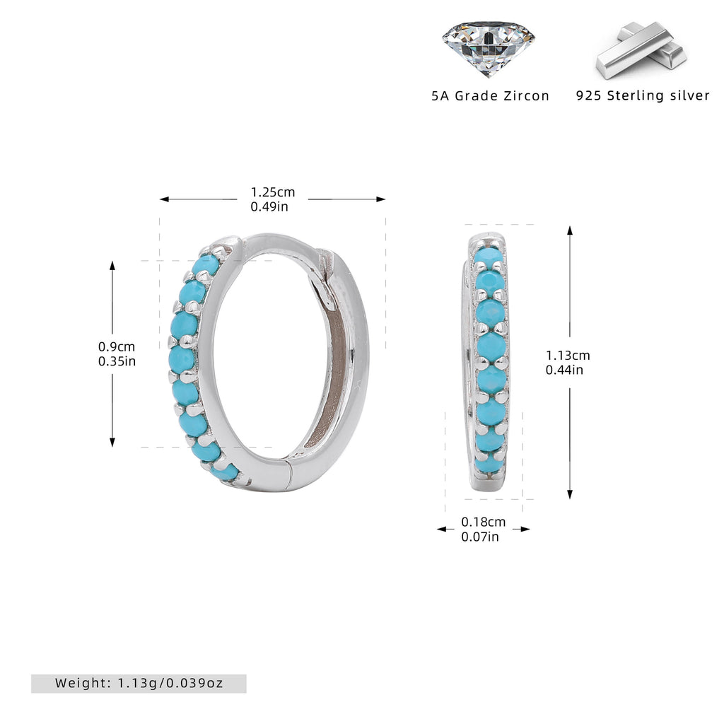 Damen Creolen mit funkelnden Zirkonsteinen aus hochwertigem 925 Sterling Silber Shop Nory