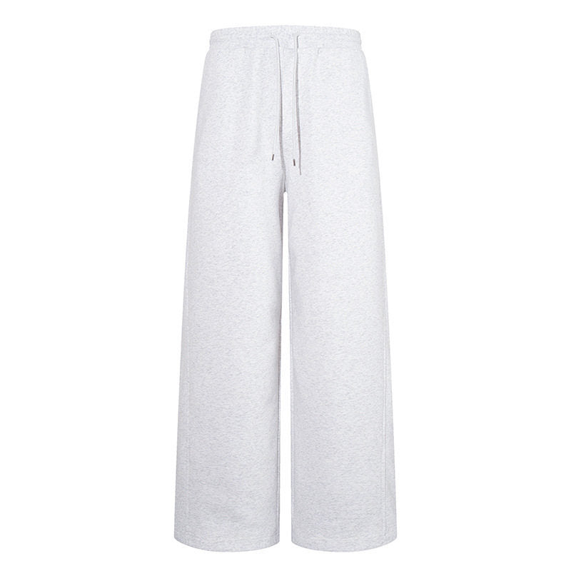 Damen Extraweite Baumwoll-Palazzo-Sweathose mit hohem Komfortbund, Tunnelzug und geradem Bein Shop Nory