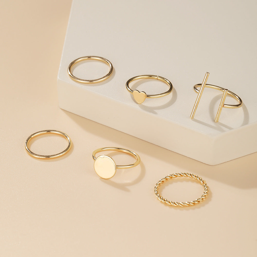 Damen Ring-Set mit einzigartigen geometrischen Formen Shop Nory