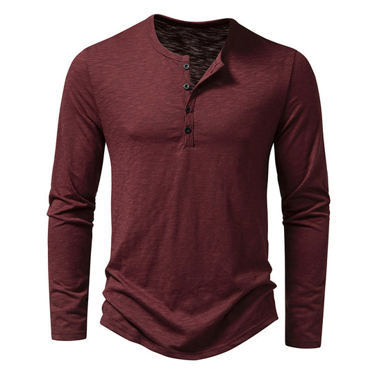 Herren Button-Up Langarmshirt
