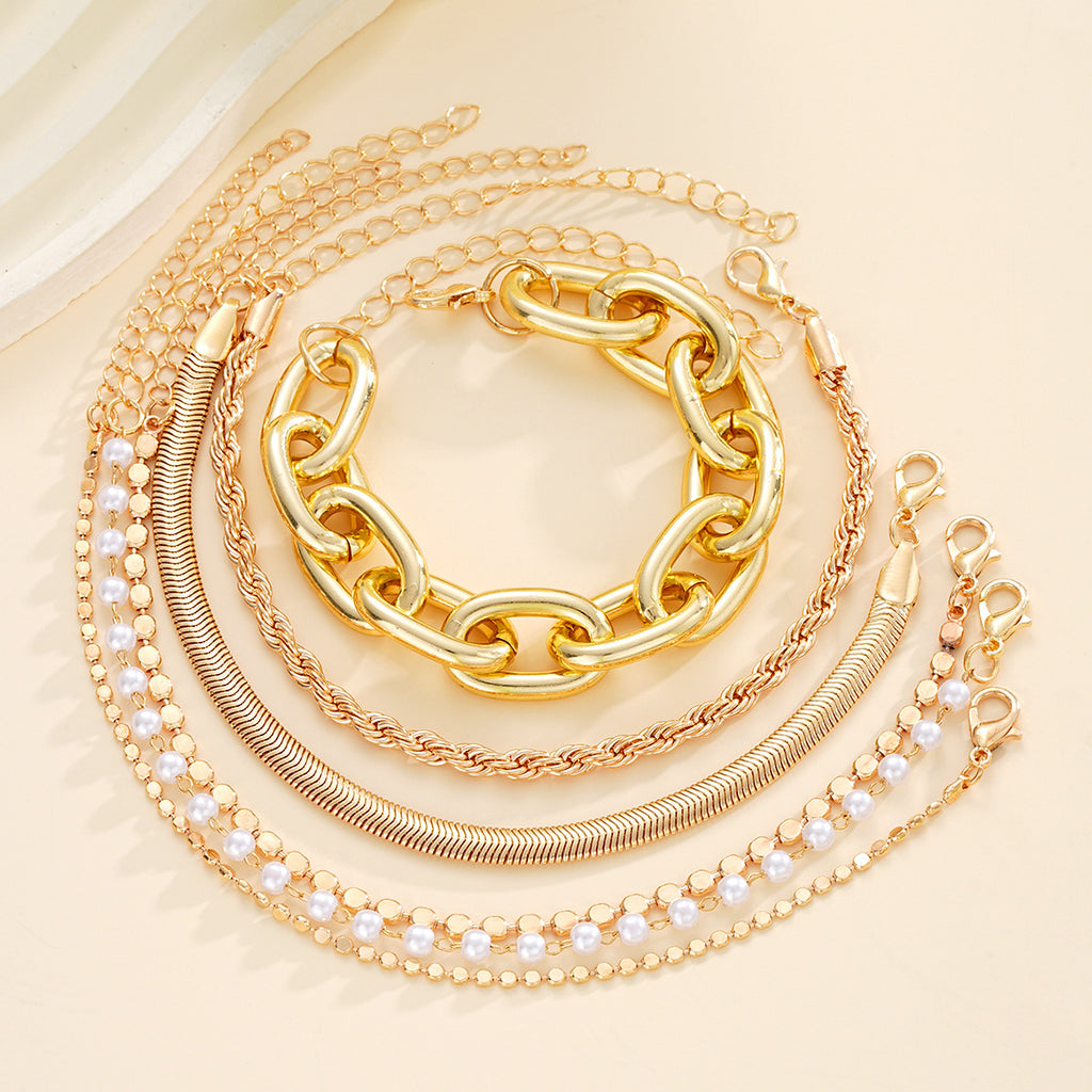 Damen Armband-Set mit vielfältigen Glieder- und Perlen-Designs Shop Nory