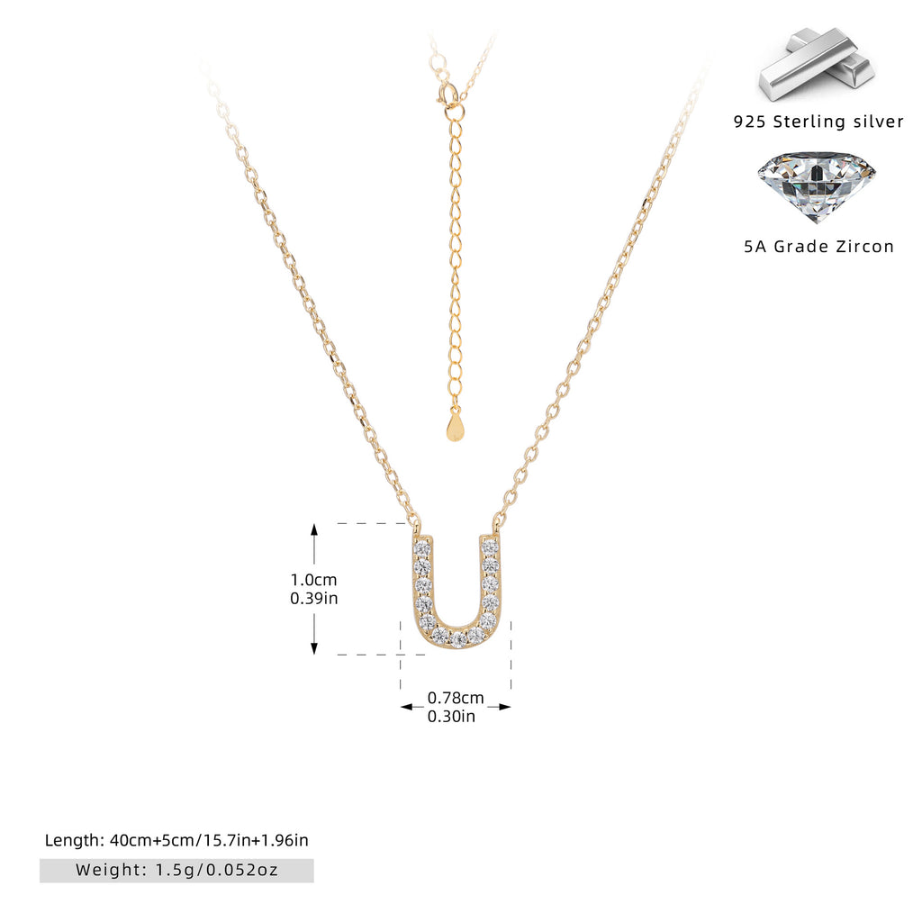 Damen Halskette mit Z-Anhänger und funkelnden Zirkonia Shop Nory