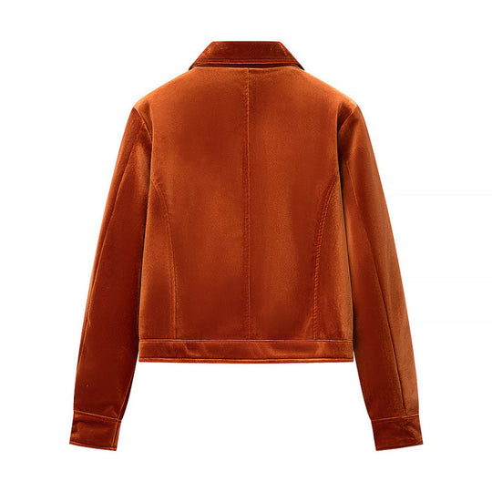 Damen Samtjacke mit Paillettenbesatz und taillierter Silhouette Shop Nory