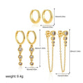 Damen Ohrringe mit funkelnden Zirkonia-Anhängern und zartem Kettendesign Shop Nory