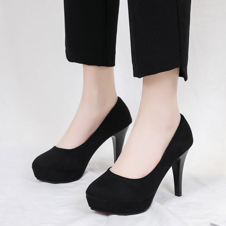 Damen elegante Plateau-Pumps mit komfortablem Sitz und hohem Absatz