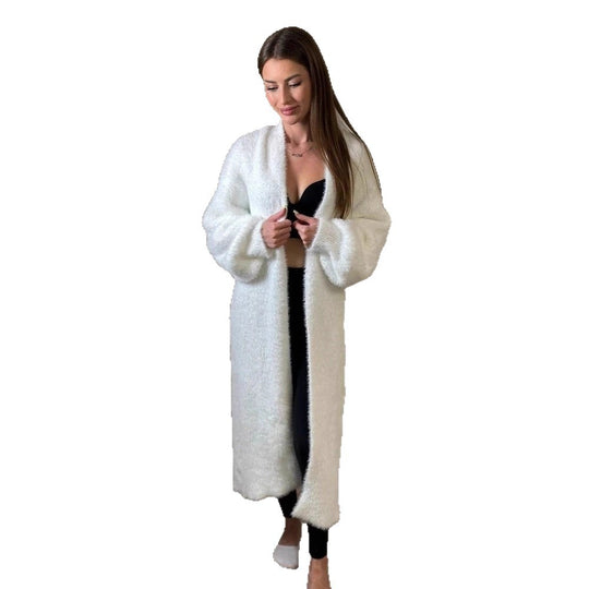 Damen Flauschiger Strickmantel Shop Nory