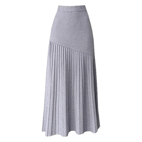Damen Plissierter Maxirock mit asymmetrischem Design Shop Nory