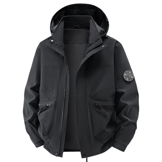 Herren Technische Wetterjacke mit abnehmbarer Kapuze Shop Nory
