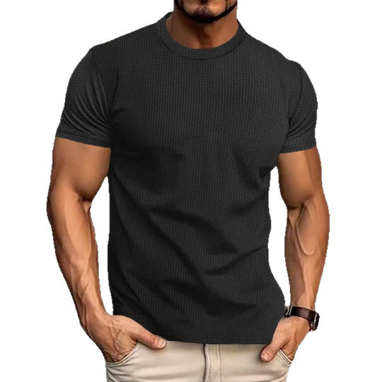 Herren Strukturiertes Kurzarm-T-Shirt aus Feinstrick Shop Nory