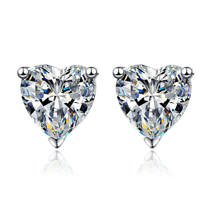 Damen Ohrringe im herzförmigen Design mit hochwertigen Zirkonia Shop Nory