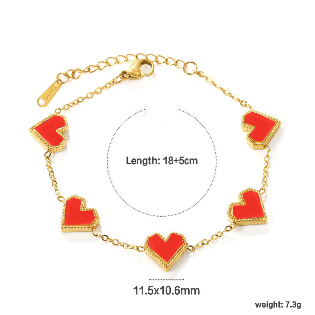 Damen Armband mit herzförmigen Elementen und elegantem Design Shop Nory