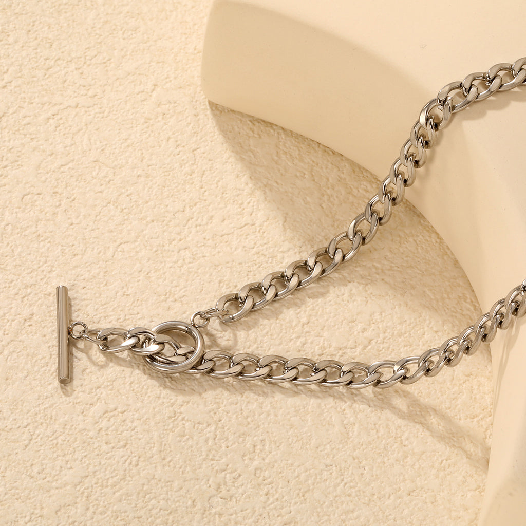 Damen Edelstahl Gliederkette mit innovativem Verschluss Shop Nory