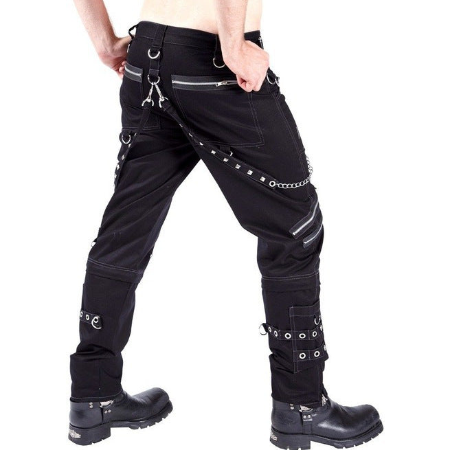 Herren Cargo-Hose mit Ketten-Details und praktischen Taschen