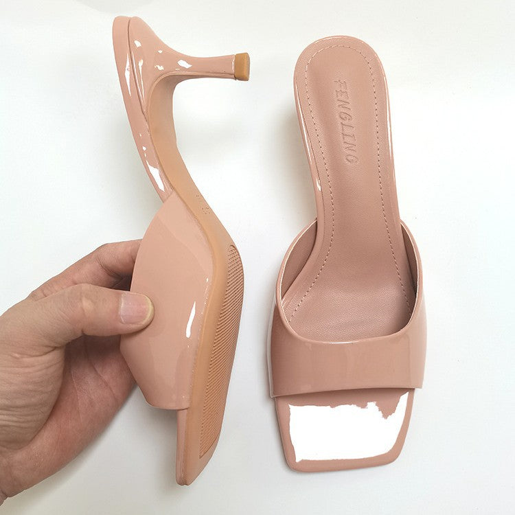 Damen elegante High Heel Sandalen mit blockierendem Design