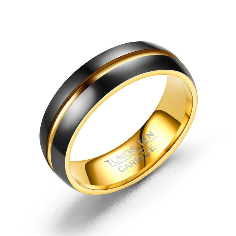 Herren Ring mit edler, zweifarbiger Gestaltung aus Wolframkarbid Shop Nory