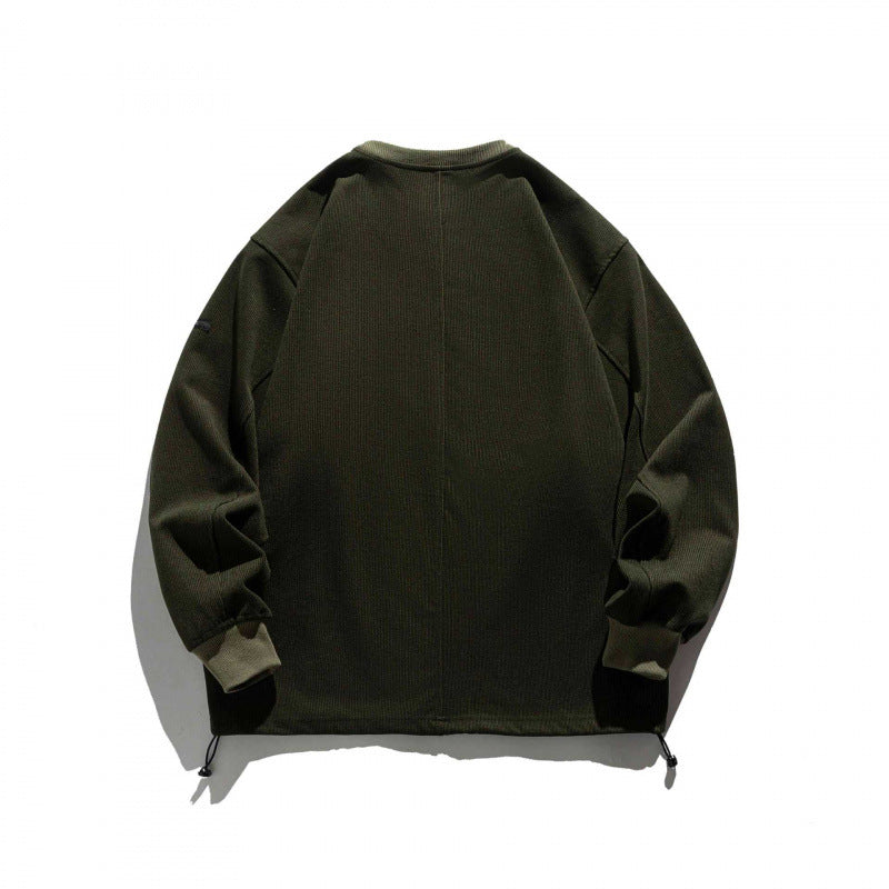 Unisex Strukturiertes Oversize-Sweatshirt mit Kordelzugbund und Raglanärmeln Shop Nory