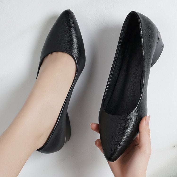 Damen Spitze Pumps mit niedrigem Blockabsatz und eleganter Form