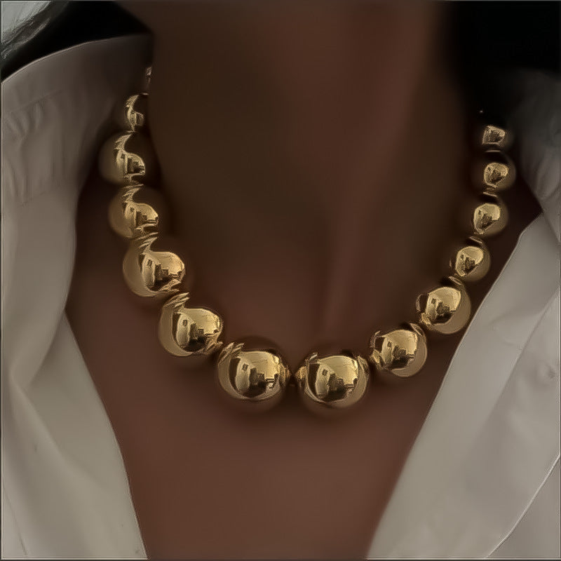 Damen Statement Halskette aus poliertem Edelstahl Shop Nory