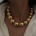 Damen Statement Halskette aus poliertem Edelstahl Shop Nory