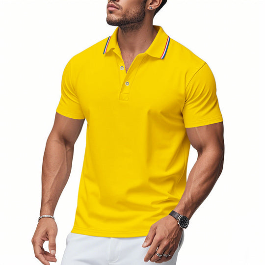 Herren Poloshirt mit modernem Kragen und feuchtigkeitsregulierender Technologie