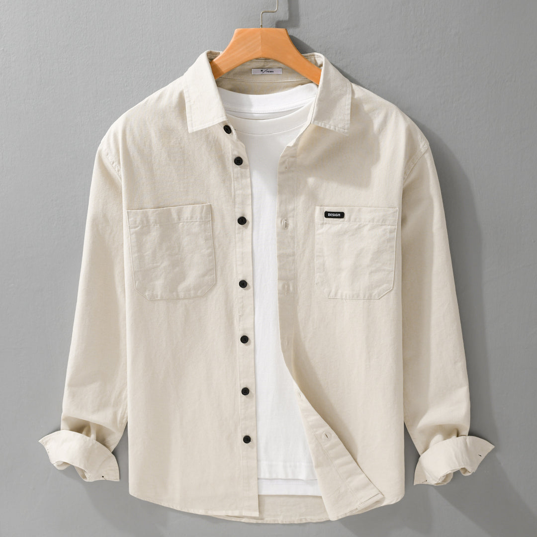 Herren Baumwoll-Overshirt im Hemdjackenstil mit aufgesetzten Brusttaschen und relaxed Fit Shop Nory