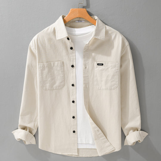 Herren Baumwoll-Overshirt im Hemdjackenstil mit aufgesetzten Brusttaschen und relaxed Fit Shop Nory