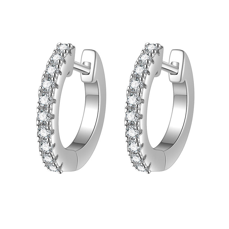 Damen Creolen mit glitzernden Zirkonia Steinen Shop Nory
