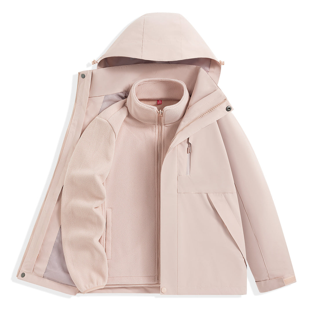 Herren zweilagiger Outdoorparka mit herausnehmbarer Fleece-Innenjacke und Kapuze Shop Nory