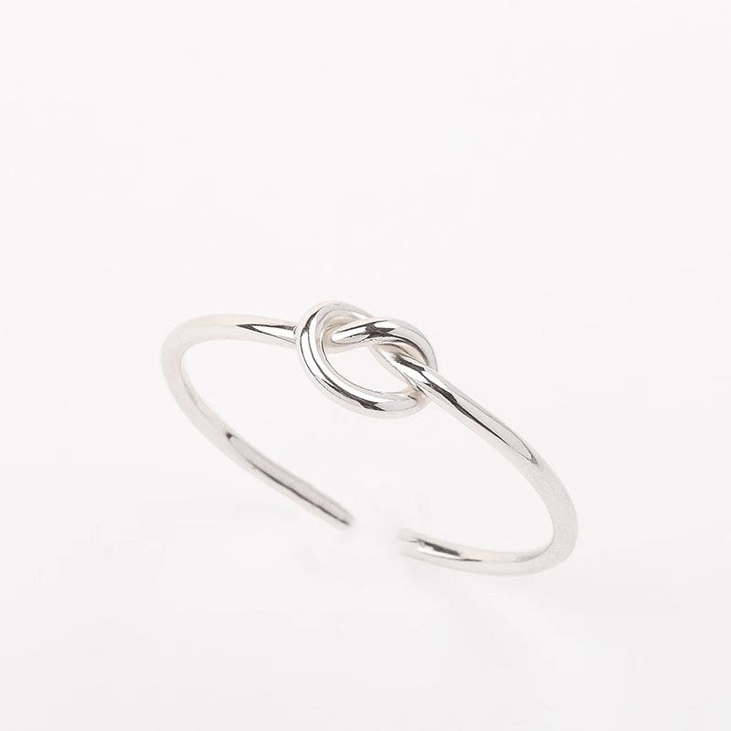 Damen Offener Silberring mit kreativem Knoten-Design Shop Nory