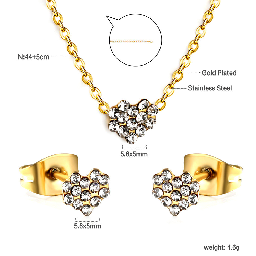 Damen Schmuckset mit bunnyförmigen Ohrsteckern und passende Halskette Shop Nory