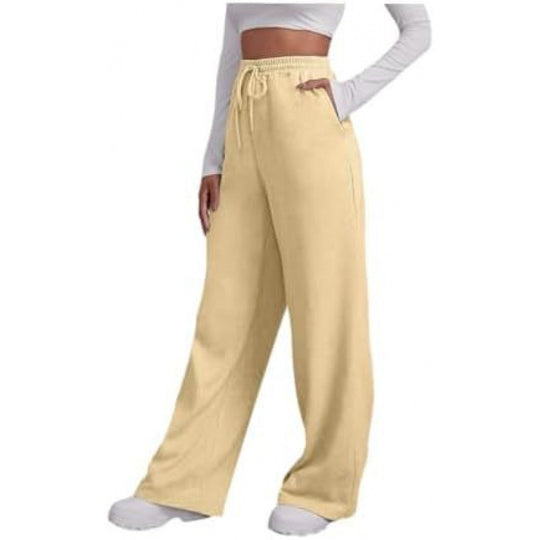 Damen nan fließende High-Waist Palazzo-Loungehose aus leichtem Jersey mit Elastikbund und praktischen Eingrifftaschen Shop Nory