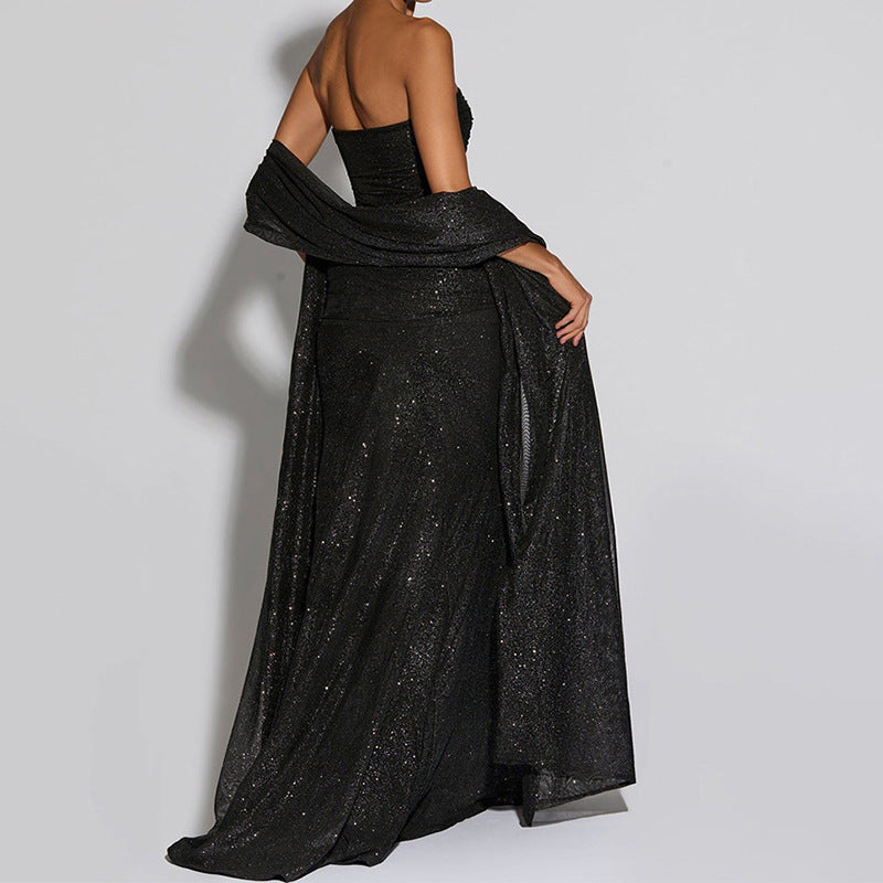 Damen Glamouröses Abendkleid mit Drapierungen