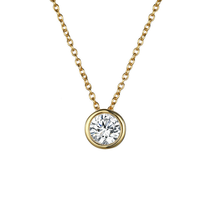 Damen Halskette mit funkelndem Zirkonia-Anhänger in elegantem Design Shop Nory